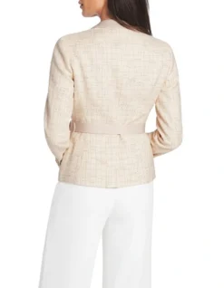 Fallon Belted Jacket In Ivory 8 Fallon Belted Jacket In Ivory -Myer Fashion Store 943072750 3 1 720x928