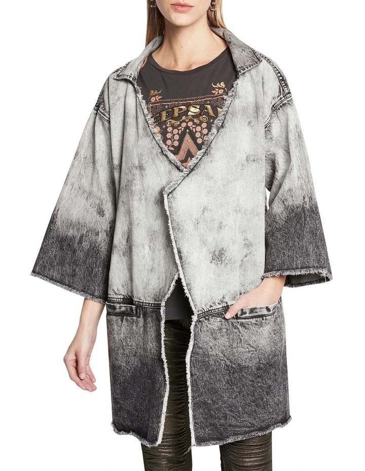 The Thunder Cloud Oversized Trench Jacket In Black/Grey 3 The Thunder Cloud Oversized Trench Jacket In Black/Grey