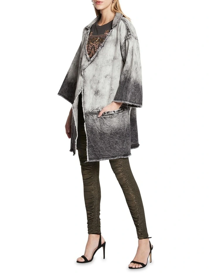 The Thunder Cloud Oversized Trench Jacket In Black/Grey 6 The Thunder Cloud Oversized Trench Jacket In Black/Grey - Image 4