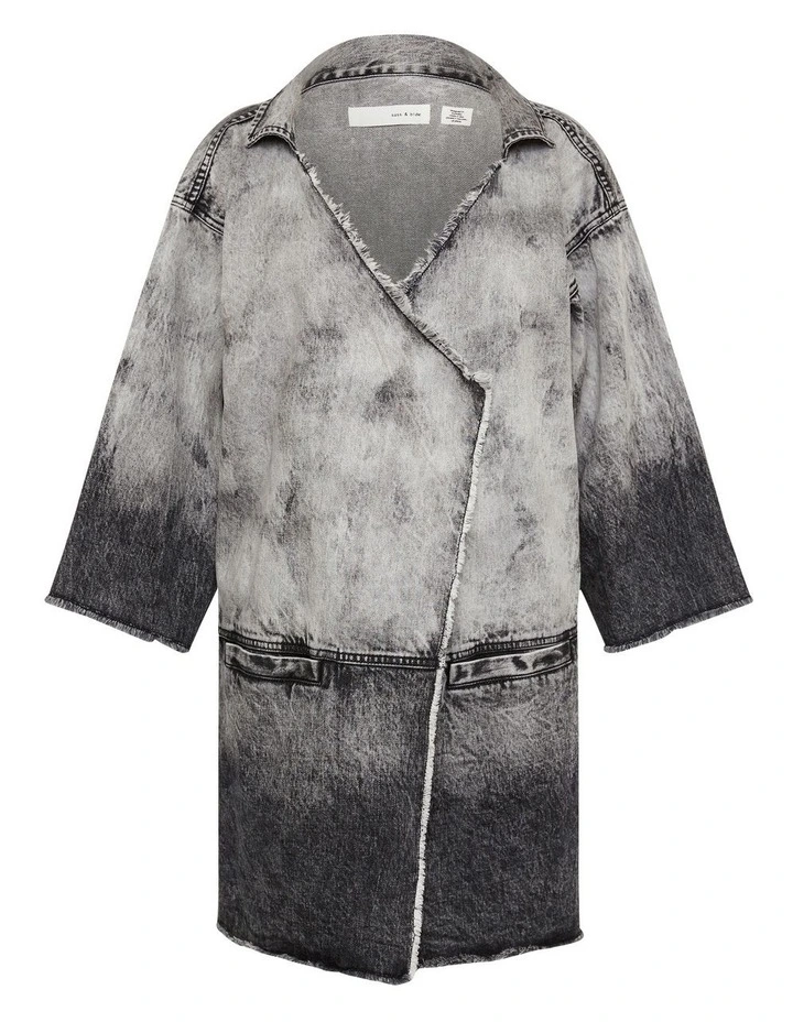 The Thunder Cloud Oversized Trench Jacket In Black/Grey 9 The Thunder Cloud Oversized Trench Jacket In Black/Grey - Image 7