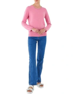 Cashmere Boyfriend Sweater In Pink