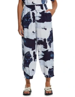 3/4 Abstract Bay Pants In Multi