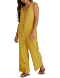 Billabong Beyond Onesie In Yellow