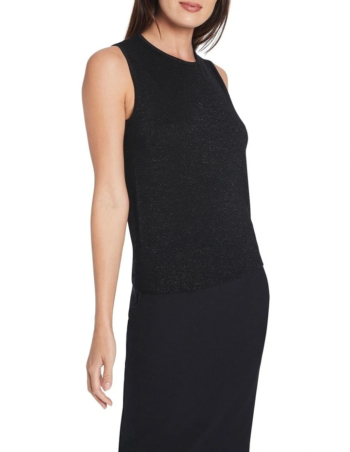 Shauna Sleeveless Knit In Black 3 Shauna Sleeveless Knit In Black