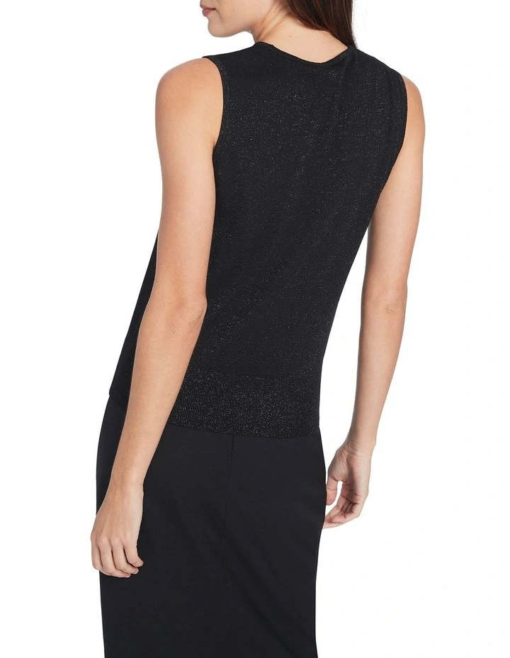 Shauna Sleeveless Knit In Black 5 Shauna Sleeveless Knit In Black - Image 3