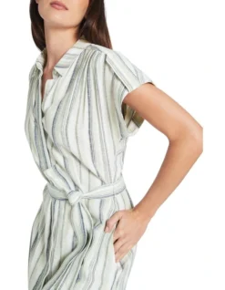 Mylana Linen Shirt Dress In Green Multi 9 Mylana Linen Shirt Dress In Green Multi -Myer Fashion Store 945076780 4 1 720x928