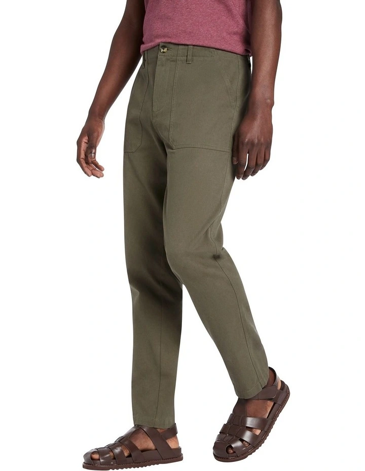 Webb Chino Pant In Dark Green 4 Webb Chino Pant In Dark Green - Image 2