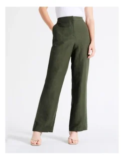 Basque Straight Leg Pant In Khaki -Myer Fashion Store 945496270 3 720x928
