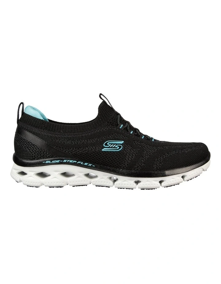 Skechers Glide-Step Flex Good Dream Shoe In Black/Light Blue 3 Skechers Glide-Step Flex Good Dream Shoe In Black/Light Blue
