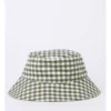 Gingham Bucket Hat In Khaki