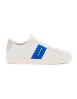 ECCO Street Lite Womens Sneaker In White/Blue