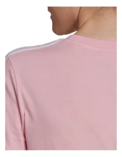 ADIDAS Crop 3 Stripe Tee In Light Pink -Myer Fashion Store 946096390 5 720x928