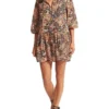 Seafolly Take Flight Cover Ups In Brown Multi