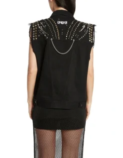 Onyx Skies Denim Vest In Black 9 Onyx Skies Denim Vest In Black -Myer Fashion Store 946335700 2 720x928