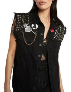 Onyx Skies Denim Vest In Black 12 Onyx Skies Denim Vest In Black -Myer Fashion Store 946335700 5 720x928