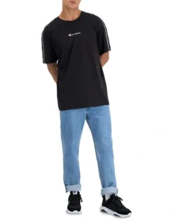 Champion Rochester Graphic Tape Tee In Black -Myer Fashion Store 946370710 4 720x928