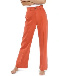 Belle Full Length Chino In Orange