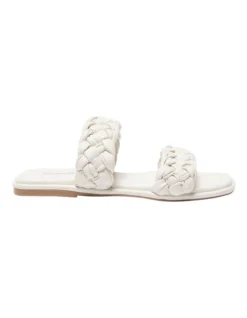 Enya Sandals In White Smooth