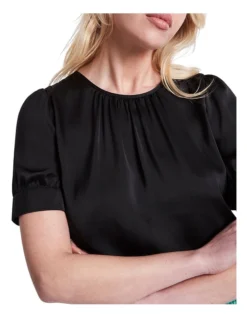 Joni Short Sleeve Top In Black 9 Joni Short Sleeve Top In Black -Myer Fashion Store 947193670 4 720x928