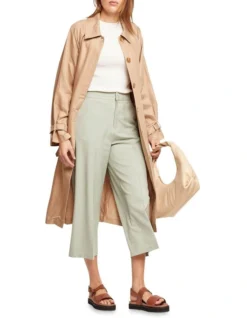 Oxford Sherlock Linen Blend Trench Coat In Camel -Myer Fashion Store 947345050 5 720x928