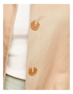 Oxford Sherlock Linen Blend Trench Coat In Camel -Myer Fashion Store 947345050 6 720x928