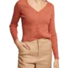 Oxford Petra Crop Rib Cardigan In Peach Bronze 1 Oxford Petra Crop Rib Cardigan In Peach Bronze -Myer Fashion Store 947346130 1 720x928