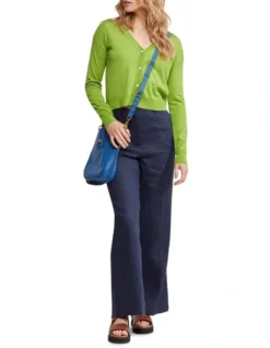Oxford Claudia Cashmere Blend Cardigan In Pea Green -Myer Fashion Store 947349100 5 720x928