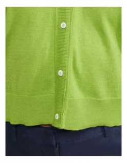 Oxford Claudia Cashmere Blend Cardigan In Pea Green -Myer Fashion Store 947349100 6 720x928