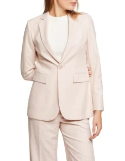 Oxford Ebony Eco Suit Jacket In Light Pink