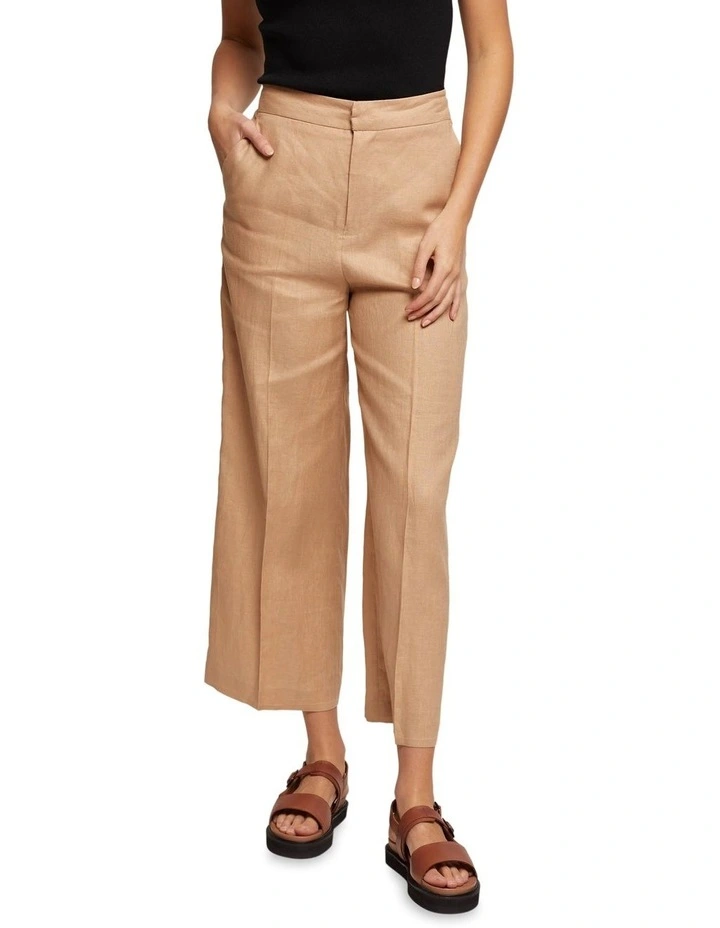 Oxford Ela Linen Pants In Latte 3 Oxford Ela Linen Pants In Latte