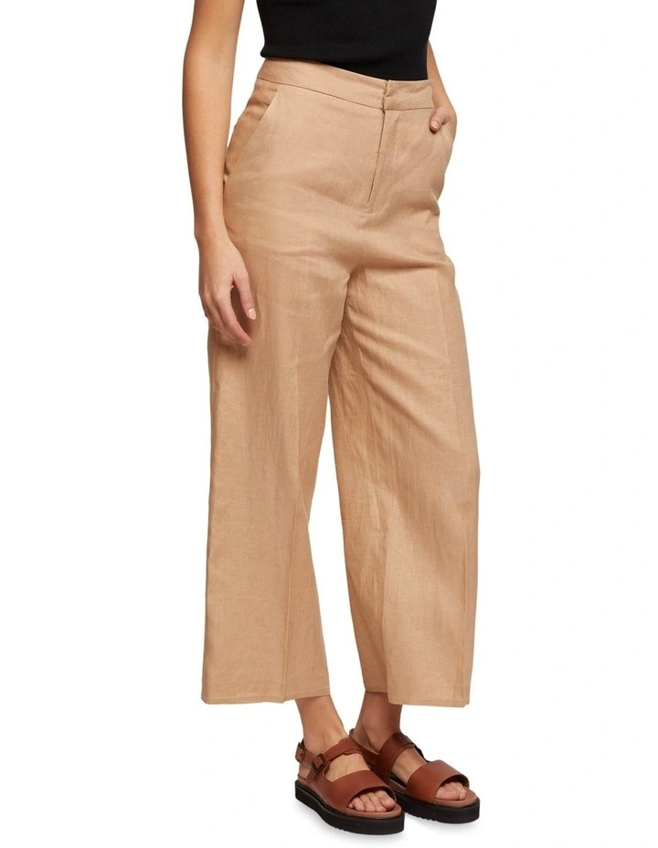 Oxford Ela Linen Pants In Latte 4 Oxford Ela Linen Pants In Latte - Image 2