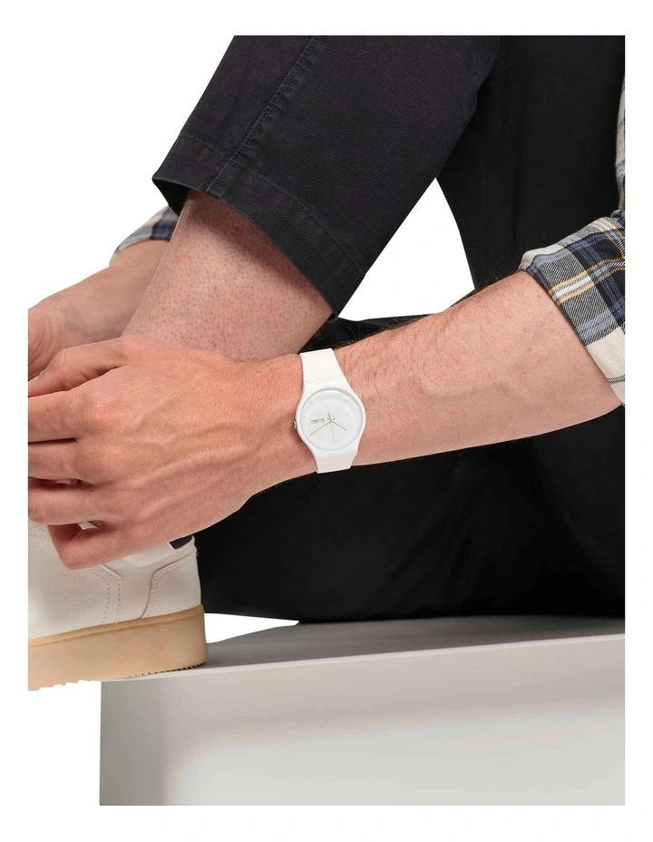 Swatch Rebel Again Watch In White 5 Swatch Rebel Again Watch In White - Image 3