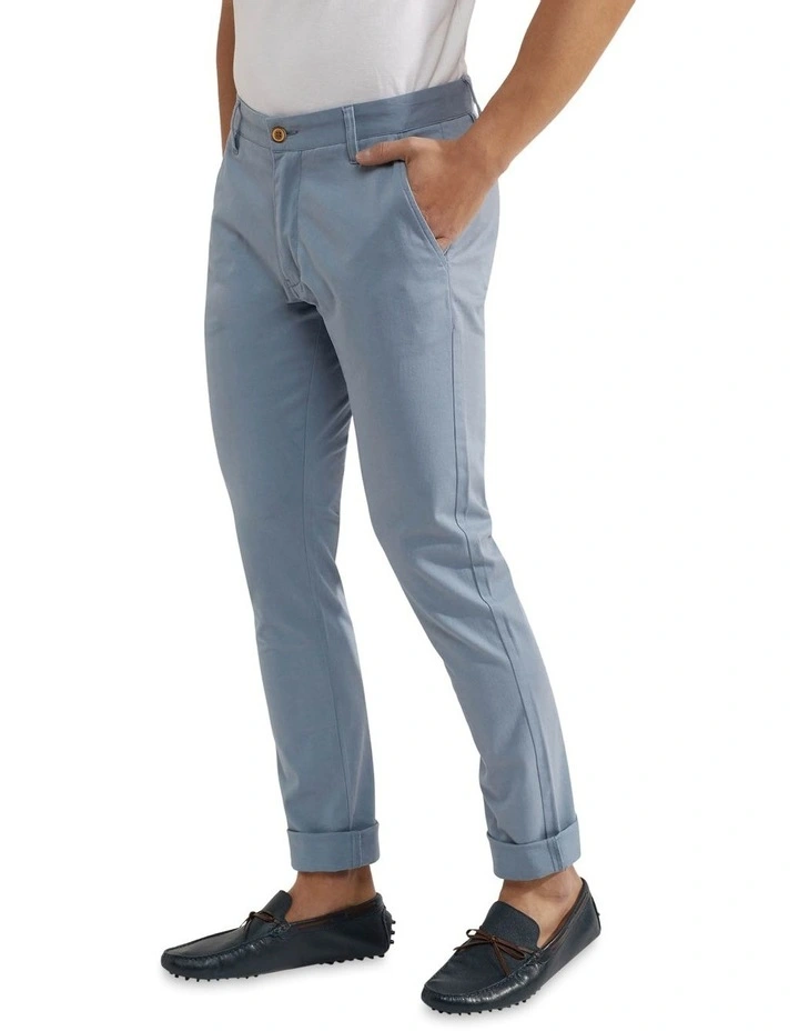Oxford Stretch Organic Cotton Skinny Fit Chinos In Airforce Blue 4 Oxford Stretch Organic Cotton Skinny Fit Chinos In Airforce Blue - Image 2