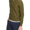 Oxford Bart Zip Neck Knit In Olive