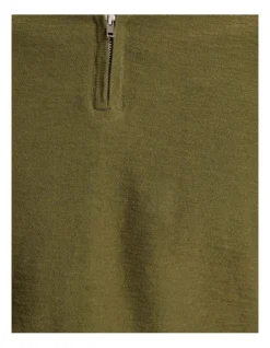 Oxford Bart Zip Neck Knit In Olive 13 Oxford Bart Zip Neck Knit In Olive -Myer Fashion Store 948169900 6 720x928