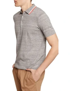 Oxford Newton Knitted Cotton Polo In Grey -Myer Fashion Store 948170170 2 720x928