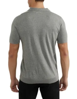 Oxford Finnigan Knitted Polo In Grey -Myer Fashion Store 948171070 3 1 720x928