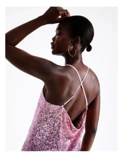 Sequin Mini Dress In Purple -Myer Fashion Store 948279520 5 720x928