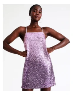 Sequin Mini Dress In Purple -Myer Fashion Store 948279520 6 720x928