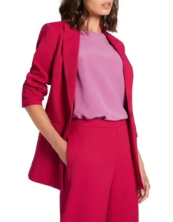 Aurora Longline Blazer In Jam