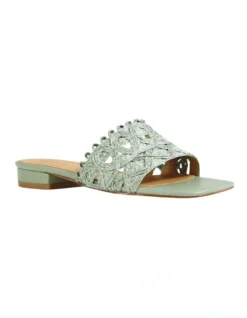 Can't Quit You Raffia Slide In Seafoam -Myer Fashion Store 948686410 4 720x928