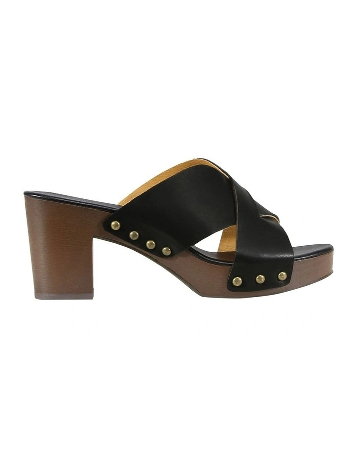 Midtown Clog Mule In Black 3 Midtown Clog Mule In Black