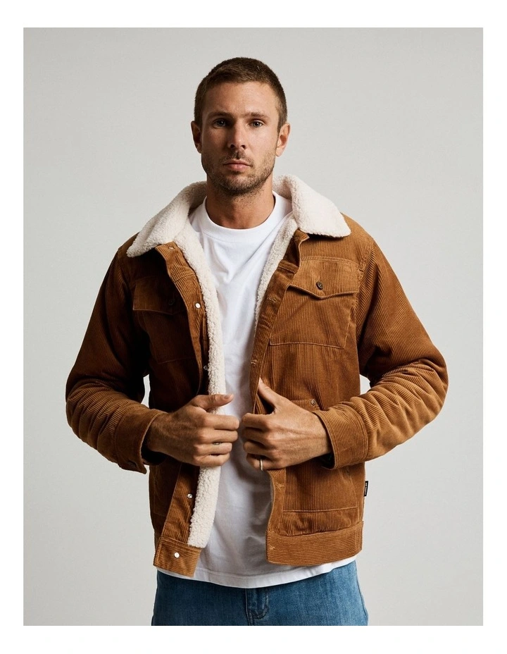 Sherpa Cord Jacket In Tobacco 3 Sherpa Cord Jacket In Tobacco