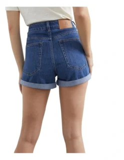 French Connection High Rise Denim Short In Blue -Myer Fashion Store 948918790 948900610 3 720x928