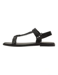 Oxford Marika Plaited Velcro Sandals In Black -Myer Fashion Store 949033090 2 720x928