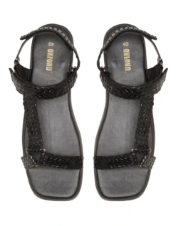 Oxford Marika Plaited Velcro Sandals In Black -Myer Fashion Store 949033090 5 720x928