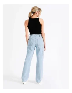 ONLY Gavin High Waisted Straight Cargo Jeans In Light Blue -Myer Fashion Store 949140550 7 720x928