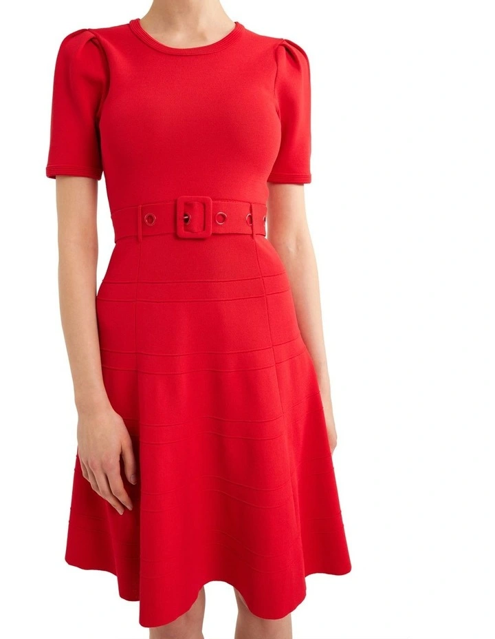 Margot Knit Dress In Flame Red 4 Margot Knit Dress In Flame Red - Image 2