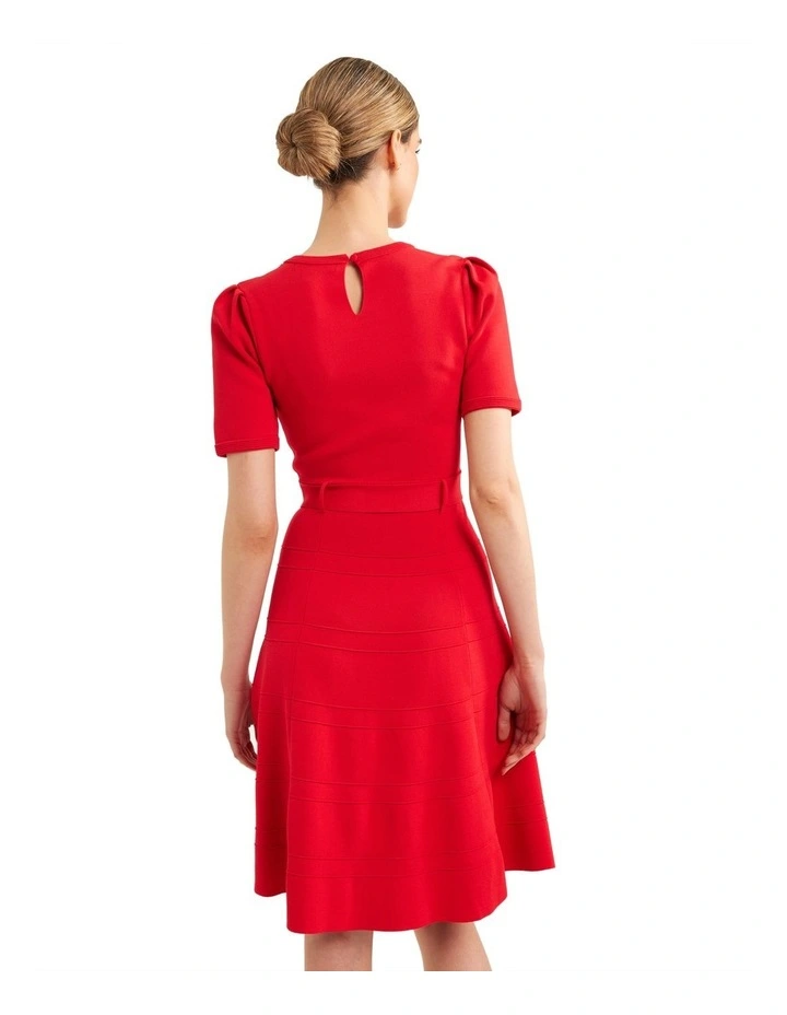 Margot Knit Dress In Flame Red 6 Margot Knit Dress In Flame Red - Image 4