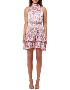 Natalie Dress In Pink Multi